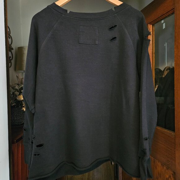 Chelsea DeBoer by Lily & Lottie - Women's Distressed Crew Neck Sweatshirt - Med - Picture 4 of 8